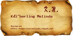 Köberling Melinda névjegykártya