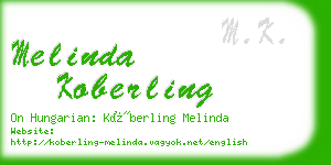 melinda koberling business card